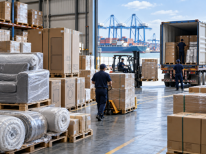Warehouse consolidation and export shipping coordination